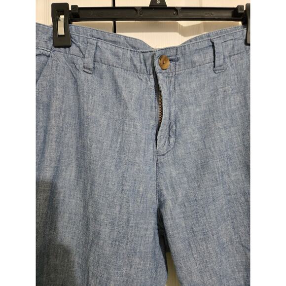 Gap size 4 women's chambray girlfriend khakis - Picture 2 of 10